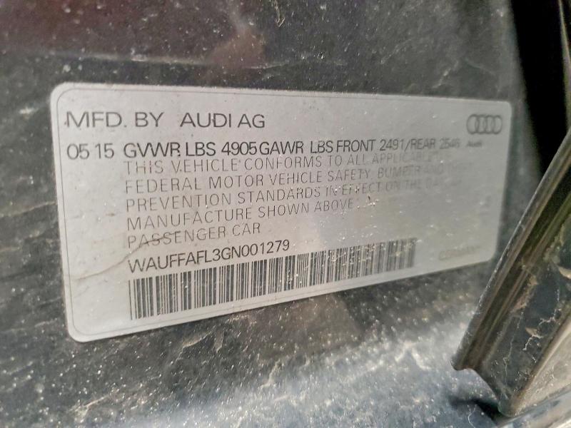 Aukcja sprzedaży 2016 Audi A4, vin: WAUFFAFL3GN001279, numer aukcji: 53192546
