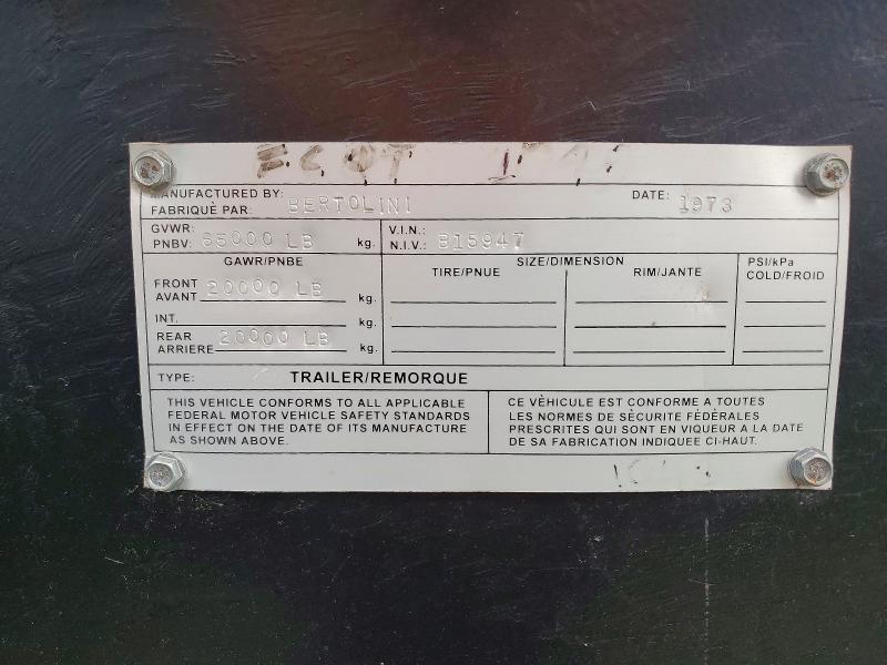 Aukcja sprzedaży 1973 Bertolini Trailers, vin: B15947, numer aukcji: 53456506