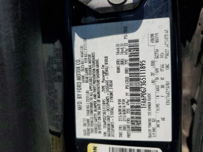 55144506 :رقم المزاد ، 1FA6P0G73G5111895 vin ، 2016 Ford Fusion مزاد بيع