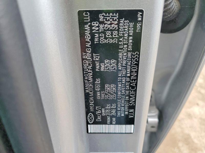 2022 Hyundai Tucson მანქანა იყიდება აუქციონზე, vin: 5NMJFCAE1NH079555, აუქციონის ნომერი: 53009576