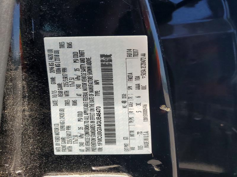Продажа на аукционе авто 2016 Ford Escape, vin: 1FMCU0GX4GUB46470, номер лота: 55237716