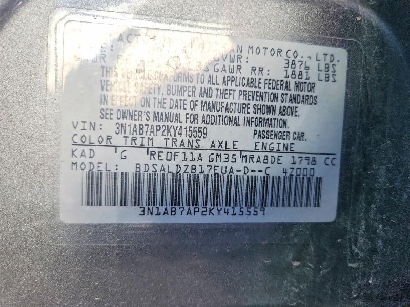 Aukcja sprzedaży 2019 Nissan Sentra, vin: 3N1AB7AP2KY415559, numer aukcji: 53546306