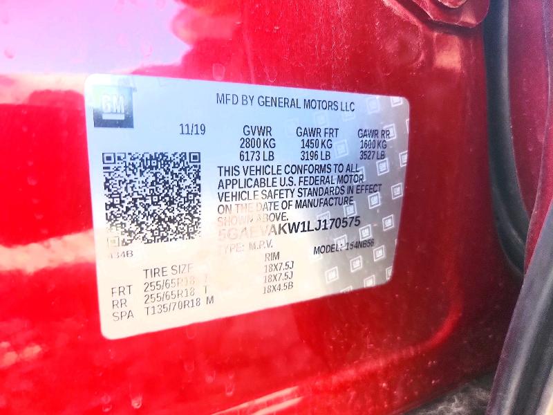 Продаж на аукціоні авто 2020 Buick Enclave, vin: 5GAEVAKW1LJ170575, номер лоту: 52915186