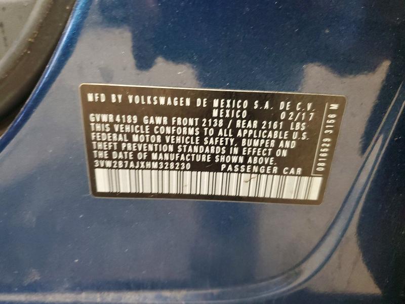 Продаж на аукціоні авто 2017 Volkswagen Jetta, vin: 3VW2B7AJXHM328230, номер лоту: 54182196