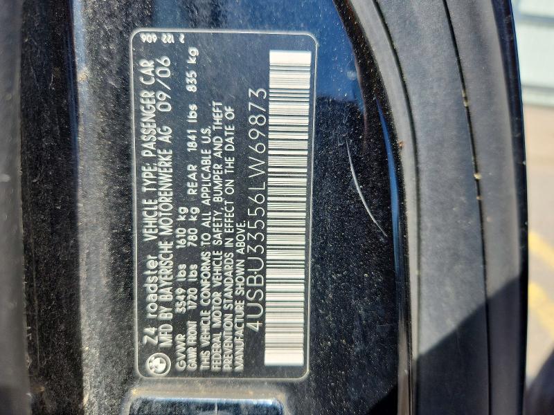 Продажа на аукционе авто 2006 Bmw Z4, vin: 4USBU33556LW69873, номер лота: 55542696