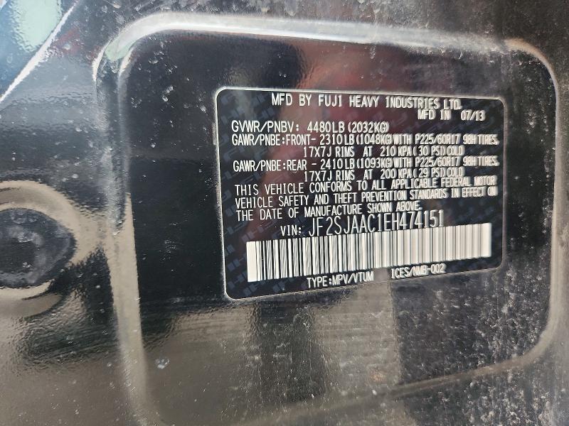 Aukcja sprzedaży 2014 Subaru Forester, vin: JF2SJAAC1EH474151, numer aukcji: 53012226