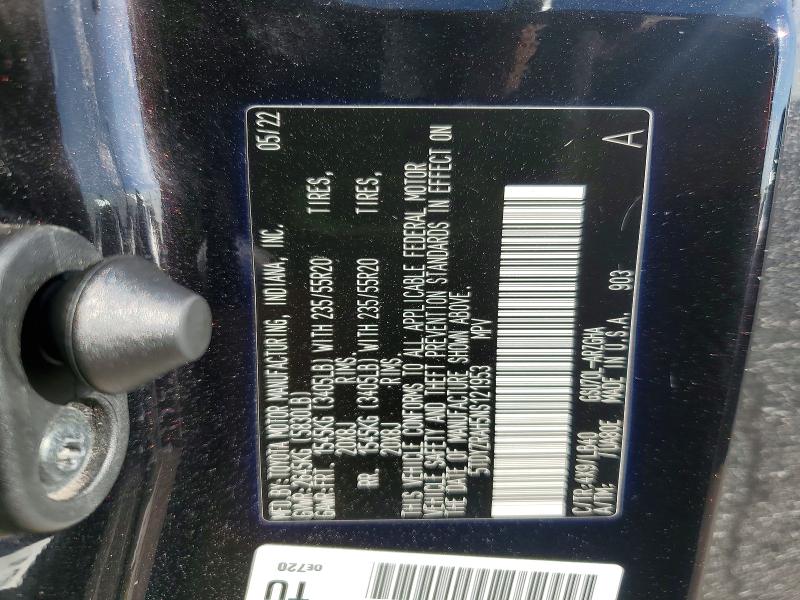 Aukcja sprzedaży 2022 Toyota Highlander, vin: 5TDYZRAH5NS121953, numer aukcji: 54045206
