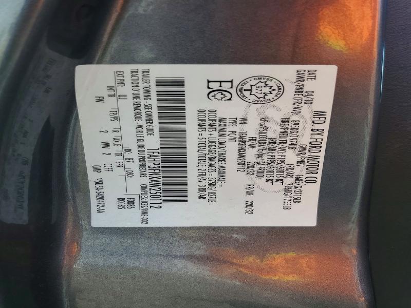 55458026 :رقم المزاد ، 1FAHP3FNXAW250112 vin ، 2010 Ford Focus مزاد بيع