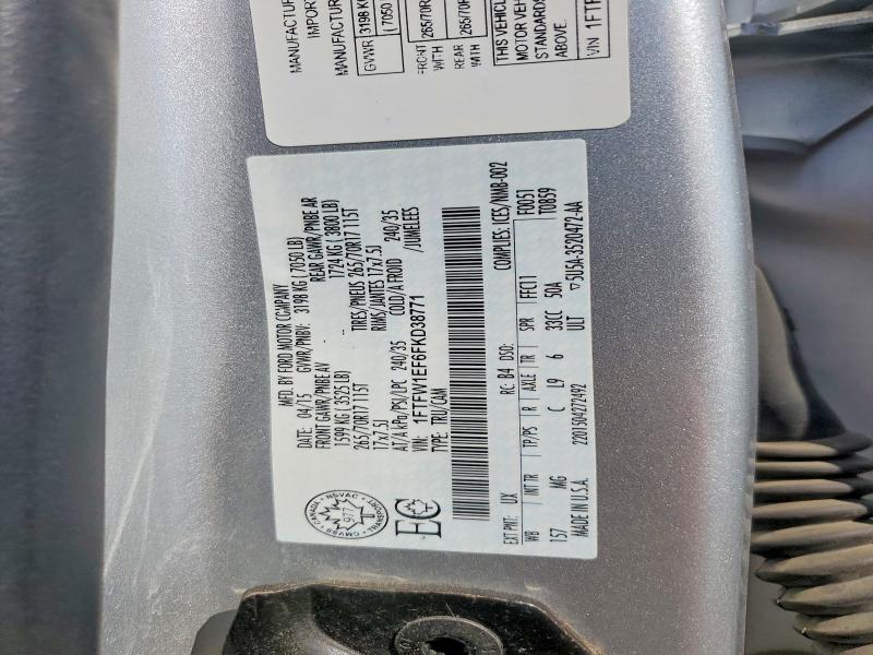 Aukcja sprzedaży 2015 Ford F150, vin: 1FTFW1EF6FKD38771, numer aukcji: 55202066
