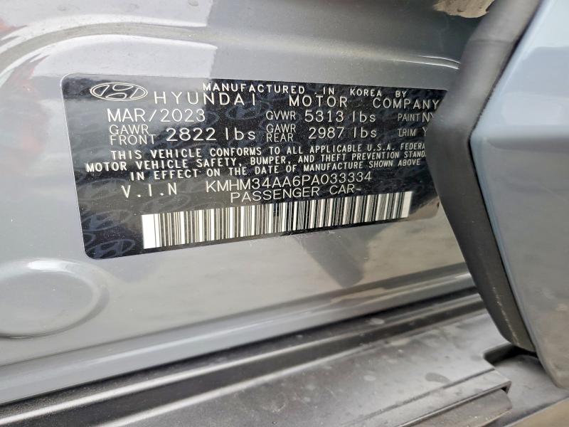52173296 :رقم المزاد ، KMHM34AA6PA033334 vin ، 2023 Hyundai Ioniq 6 مزاد بيع