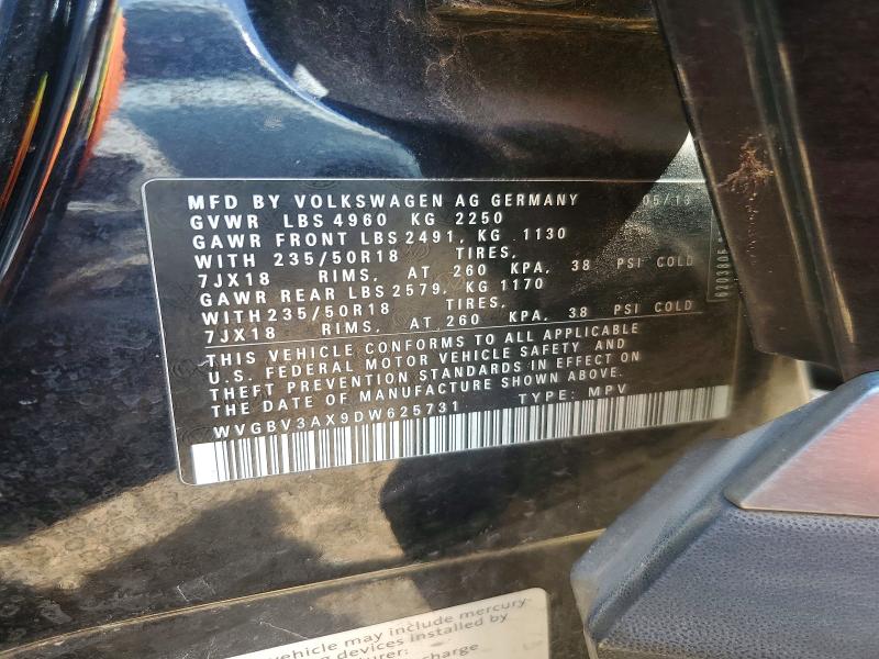 Aukcja sprzedaży 2013 Volkswagen Tiguan, vin: WVGBV3AX9DW625731, numer aukcji: 55169856