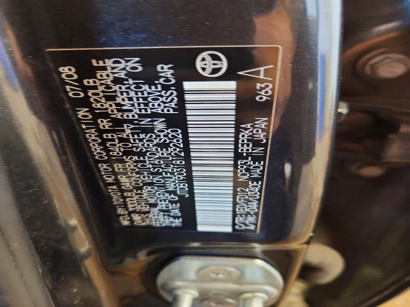 Aukcja sprzedaży 2008 Toyota Yaris, vin: JTDBT903181292620, numer aukcji: 52918266