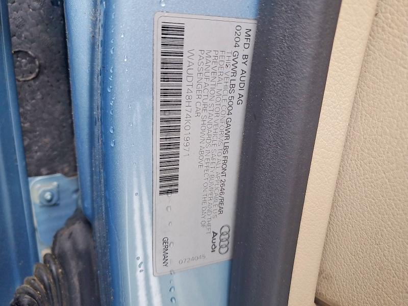 Aukcja sprzedaży 2004 Audi A4, vin: WAUDT48H74K019971, numer aukcji: 52470376