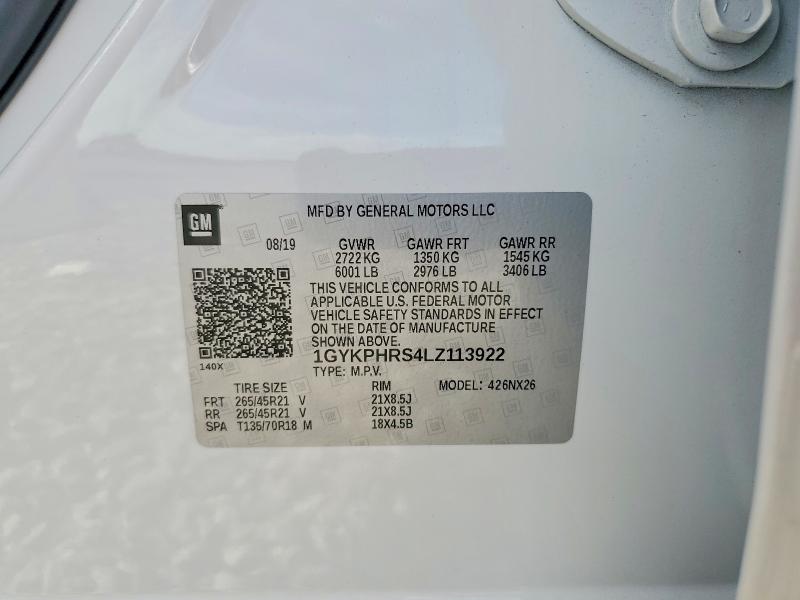 2020 Cadillac Xt6 მანქანა იყიდება აუქციონზე, vin: 1GYKPHRS4LZ113922, აუქციონის ნომერი: 53376626