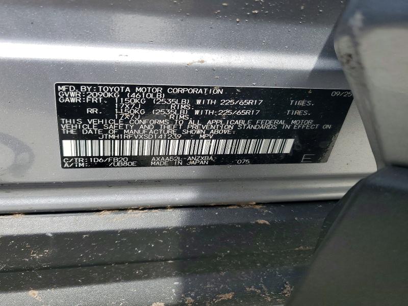 53610176 :رقم المزاد ، JTMH1RFVXSD141239 vin ، 2025 Toyota Rav4 مزاد بيع