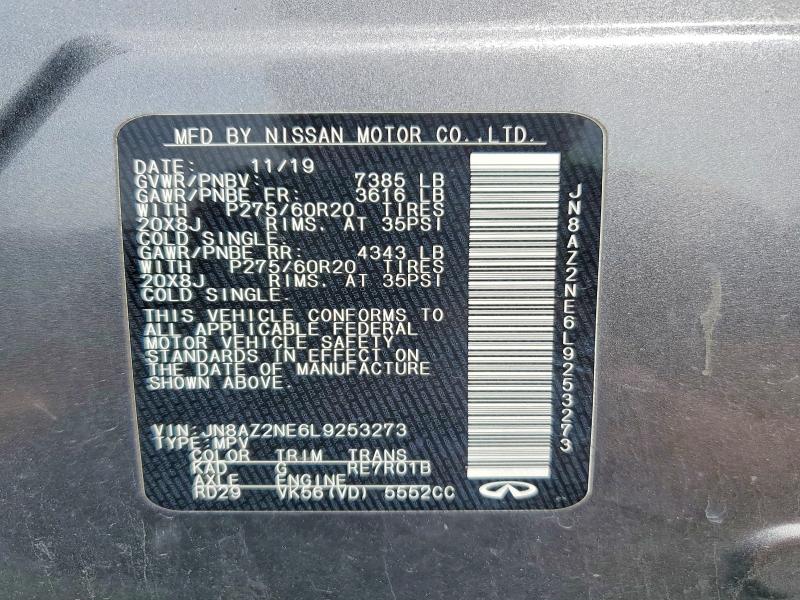 Продажа на аукционе авто 2020 Infiniti Qx80, vin: JN8AZ2NE6L9253273, номер лота: 54612556