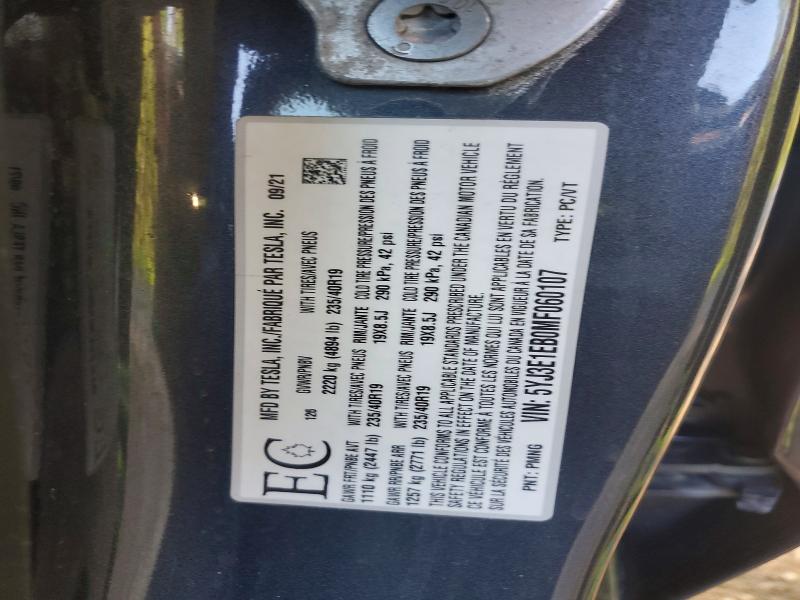 Продажа на аукционе авто 2021 Tesla Model 3, vin: 5YJ3E1EB0MF060107, номер лота: 54839126