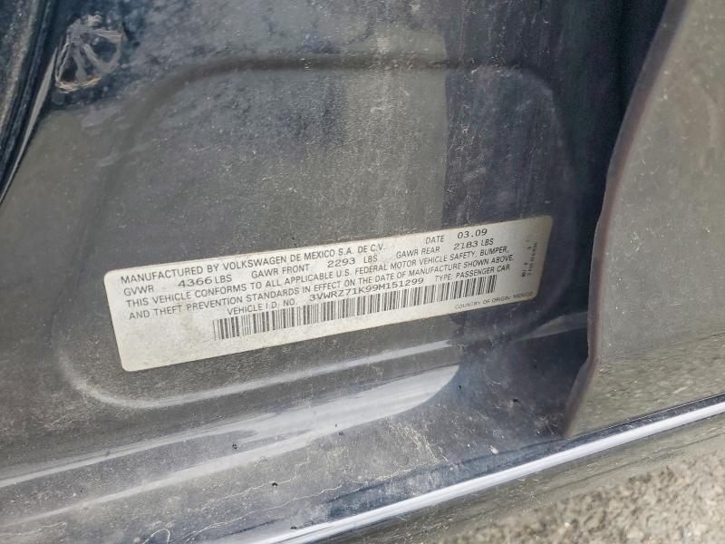 Продаж на аукціоні авто 2009 Volkswagen Jetta, vin: 3VWRZ71K99M151299, номер лоту: 53262856