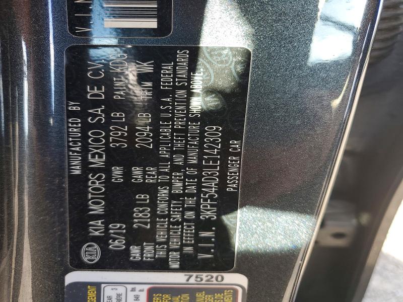 Продаж на аукціоні авто 2020 Kia Forte, vin: 3KPF54AD3LE142309, номер лоту: 53265766