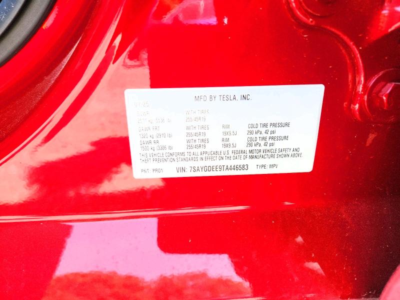 Aukcja sprzedaży 2026 Tesla Model Y, vin: 7SAYGDEE9TA446583, numer aukcji: 51990376