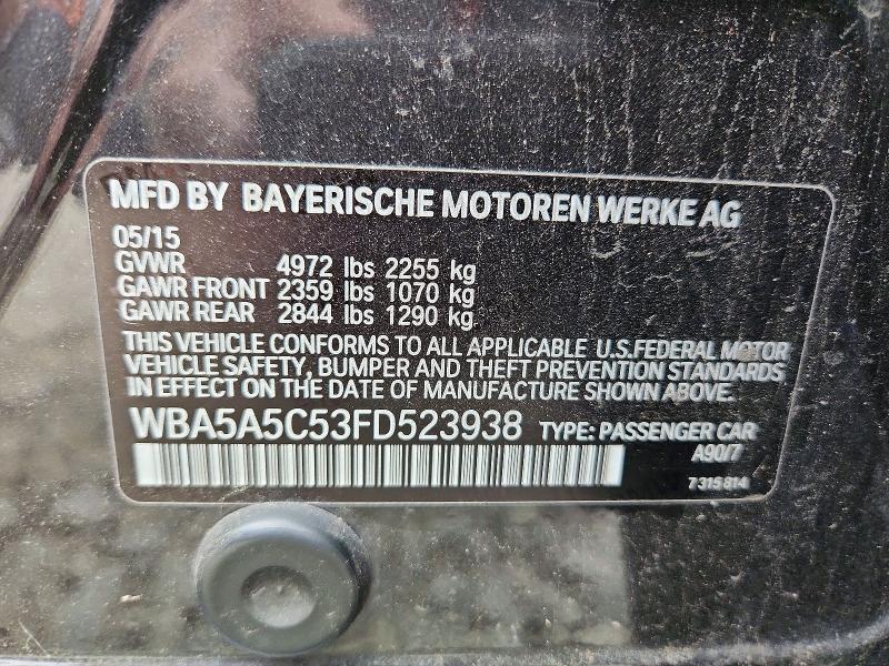 Продажа на аукционе авто 2015 Bmw 528, vin: WBA5A5C53FD523938, номер лота: 52208776