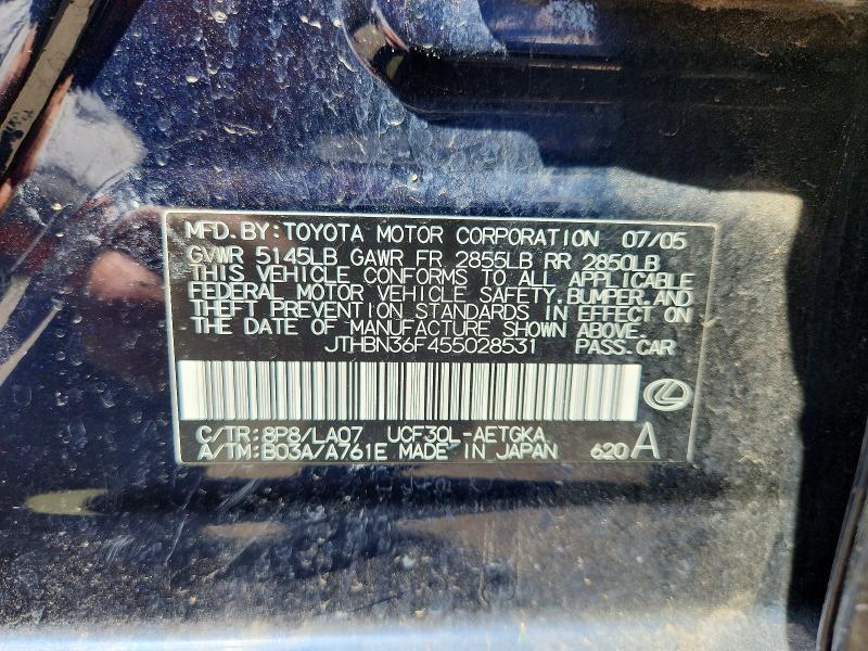 Продажа на аукционе авто 2005 Lexus Ls, vin: JTHBN36F455028531, номер лота: 52157676