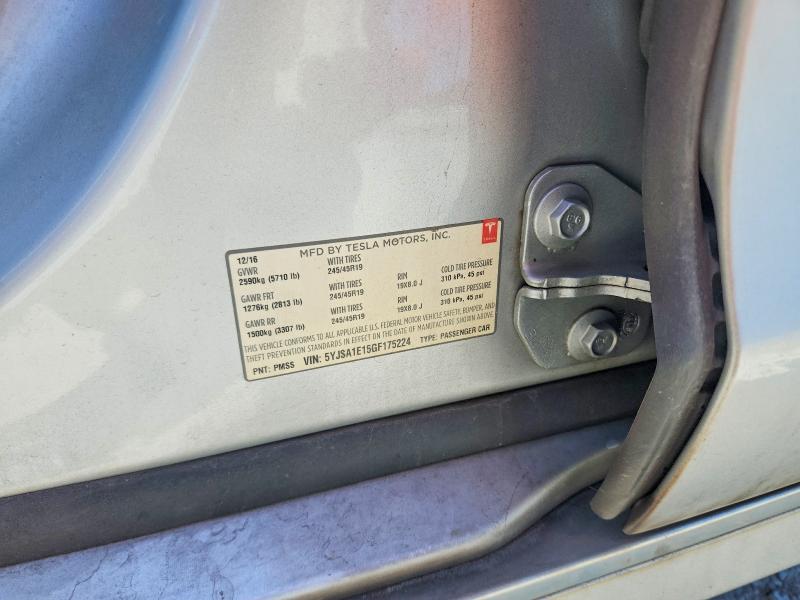 Aukcja sprzedaży 2016 Tesla Model S, vin: 5YJSA1E15GF175224, numer aukcji: 52768956