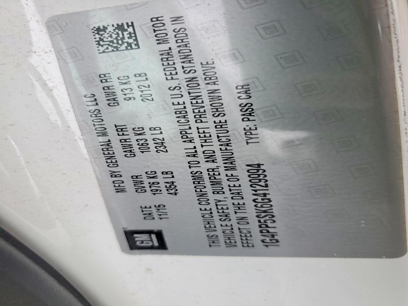 51990166 :رقم المزاد ، 1G4PP5SK6G4129994 vin ، 2016 Buick Verano مزاد بيع