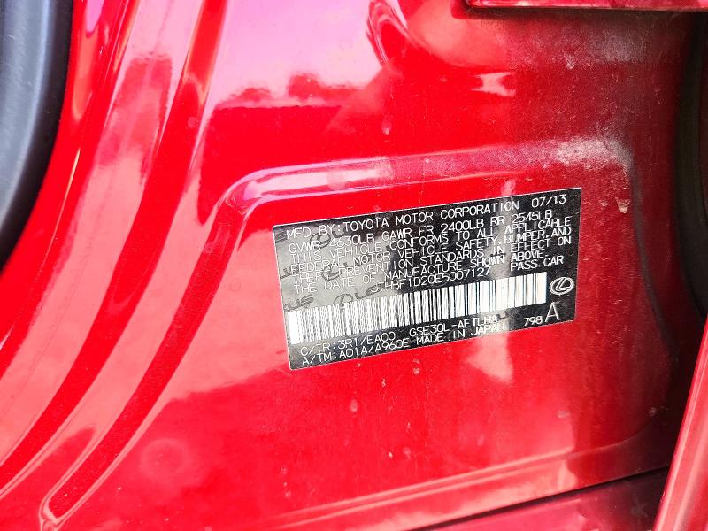2014 Lexus Is მანქანა იყიდება აუქციონზე, vin: JTHBF1D20E5007127, აუქციონის ნომერი: 52526396
