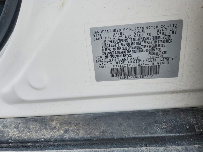 Aukcja sprzedaży 2022 Nissan Kicks, vin: 3N1CP5CV4NL527727, numer aukcji: 52261416