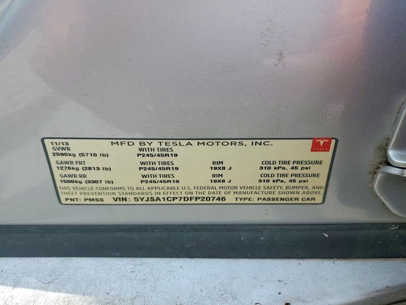 Продаж на аукціоні авто 2013 Tesla Model S, vin: 5YJSA1CP7DFP20746, номер лоту: 55438646