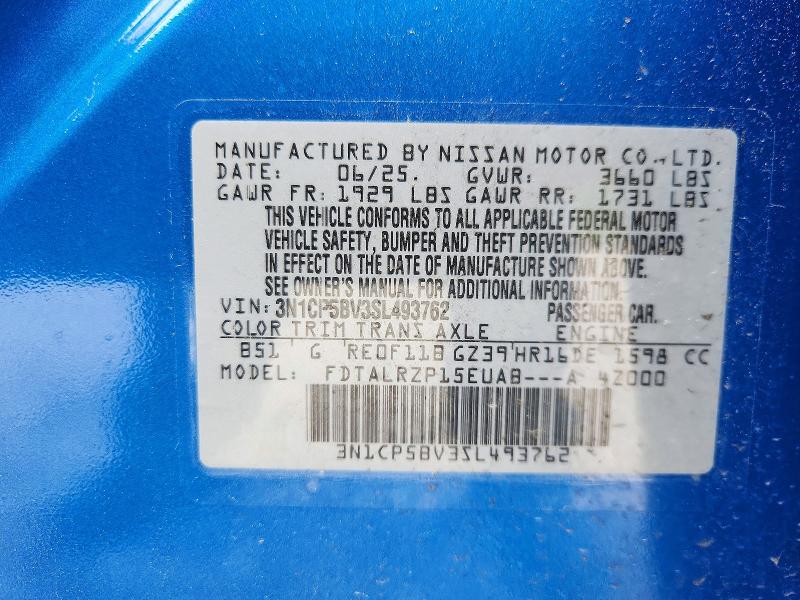 Продажа на аукционе авто 2025 Nissan Kicks Play, vin: 3N1CP5BV3SL493762, номер лота: 54675986