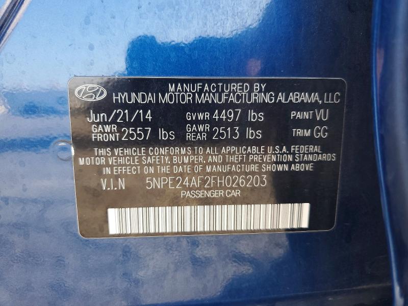 Продаж на аукціоні авто 2015 Hyundai Sonata, vin: 5NPE24AF2FH026203, номер лоту: 53387236