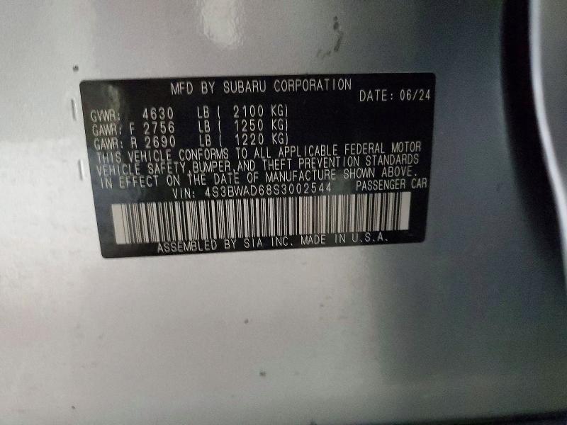 Продаж на аукціоні авто 2025 Subaru Legacy, vin: 4S3BWAD68S3002544, номер лоту: 54314136