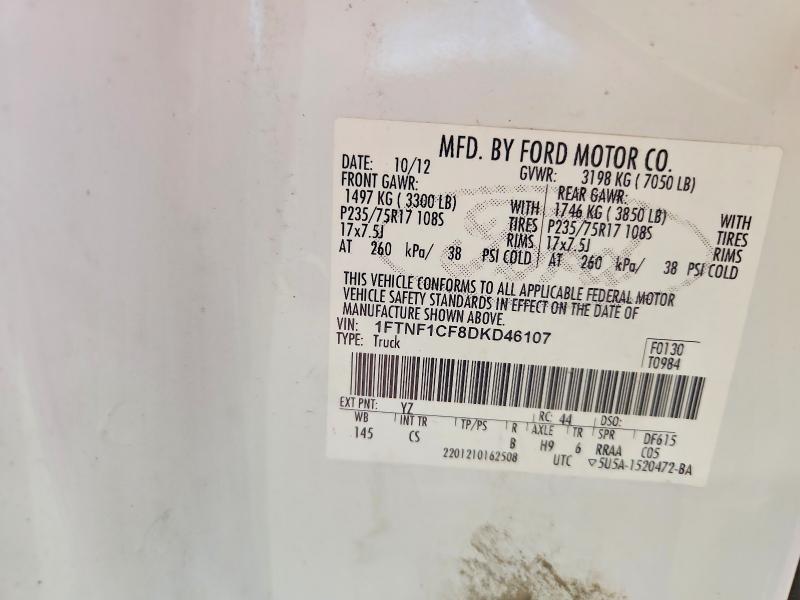 Aukcja sprzedaży 2013 Ford F150, vin: 1FTNF1CF8DKD46107, numer aukcji: 51610216