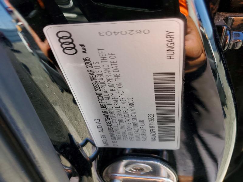 2015 Audi A3 მანქანა იყიდება აუქციონზე, vin: WAUACGFF1F1105582, აუქციონის ნომერი: 52719386