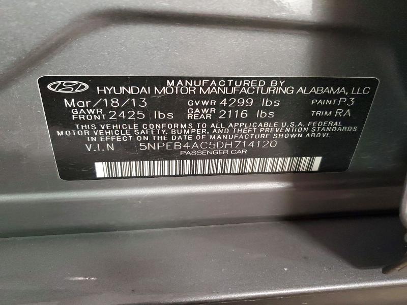 Продаж на аукціоні авто 2013 Hyundai Sonata, vin: 5NPEB4AC5DH714120, номер лоту: 53292536