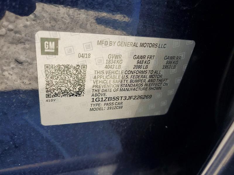 Aukcja sprzedaży 2018 Chevrolet Malibu, vin: 1G1ZB5ST3JF226269, numer aukcji: 53586426