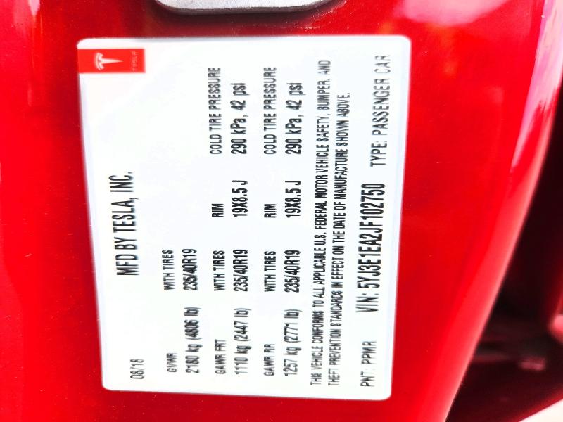 Aukcja sprzedaży 2018 Tesla Model 3, vin: 5YJ3E1EA2JF102750, numer aukcji: 54015286