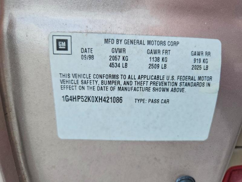 Продаж на аукціоні авто 1990 Buick Lesabre, vin: 1G4HP52K0XH421086, номер лоту: 52573556