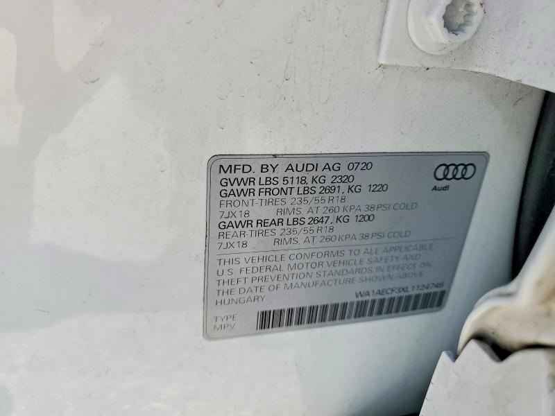 Aukcja sprzedaży 2020 Audi Q3, vin: WA1AECF3XL1124746, numer aukcji: 53031056