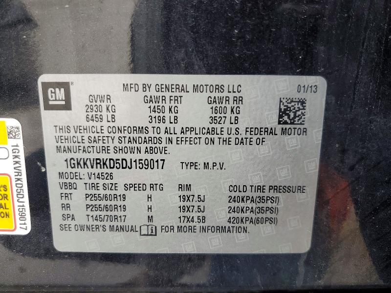Продажа на аукционе авто 2013 Gmc Acadia, vin: 1GKKVRKD5DJ159017, номер лота: 52778056