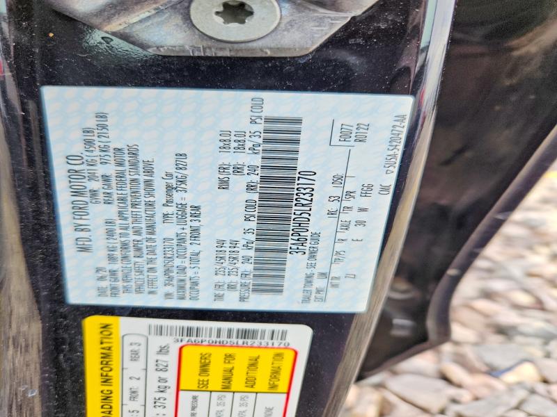 Продаж на аукціоні авто 2020 Ford Fusion, vin: 3FA6P0HD5LR233170, номер лоту: 52606726
