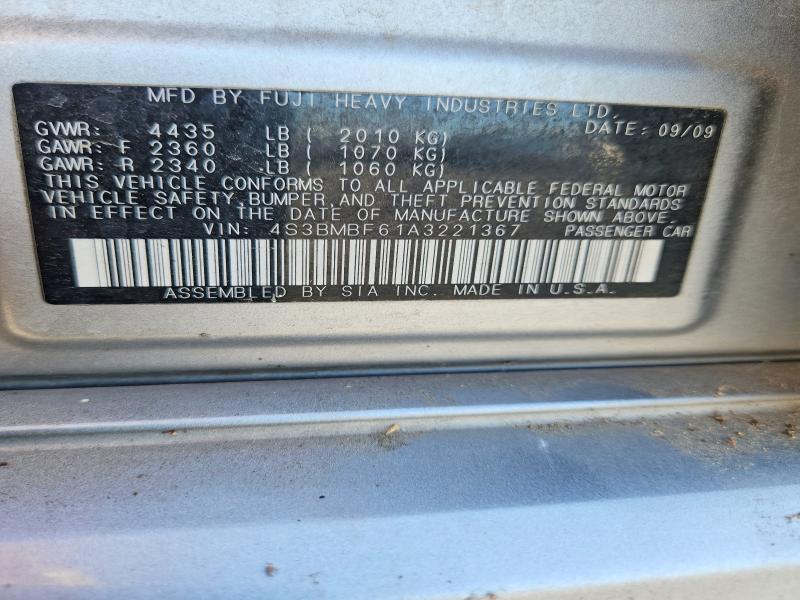 Aukcja sprzedaży 2010 Subaru Legacy, vin: 4S3BMBF61A3221367, numer aukcji: 53814536