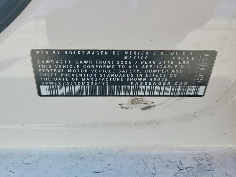 Продаж на аукціоні авто 2013 Volkswagen Jetta, vin: 3VWLX7AJ1DM235483, номер лоту: 54302356