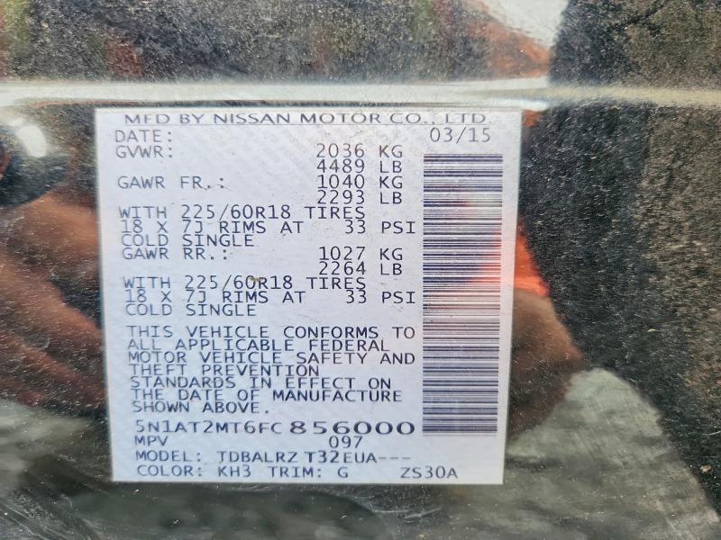 Продажа на аукционе авто 2015 Nissan Rogue, vin: 5N1AT2MT6FC856000, номер лота: 53269196