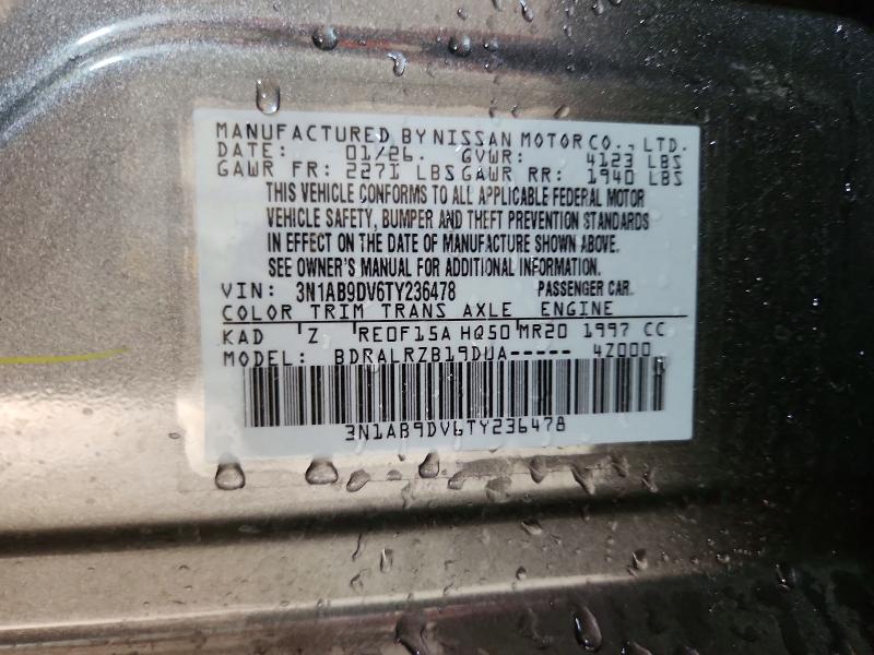 53936206 :رقم المزاد ، 3N1AB9DV6TY236478 vin ، 2026 Nissan Sentra مزاد بيع
