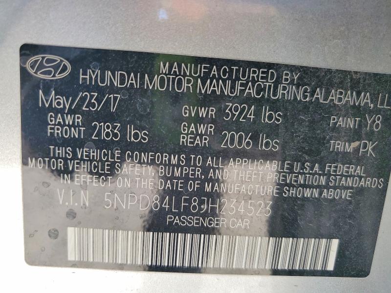Продажа на аукционе авто 2018 Hyundai Elantra, vin: 5NPD84LF8JH234523, номер лота: 52839256