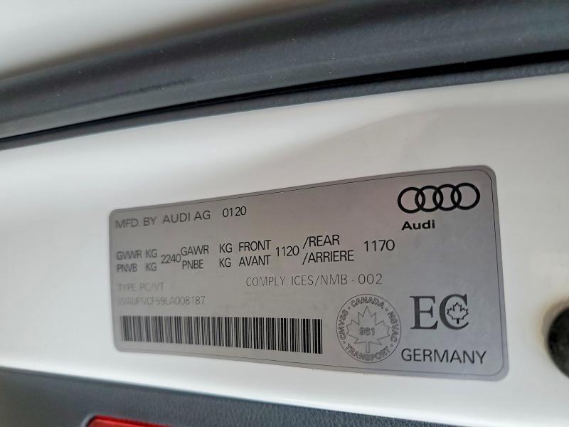 Aukcja sprzedaży 2020 Audi A5, vin: WAUFNCF59LA008187, numer aukcji: 52746206