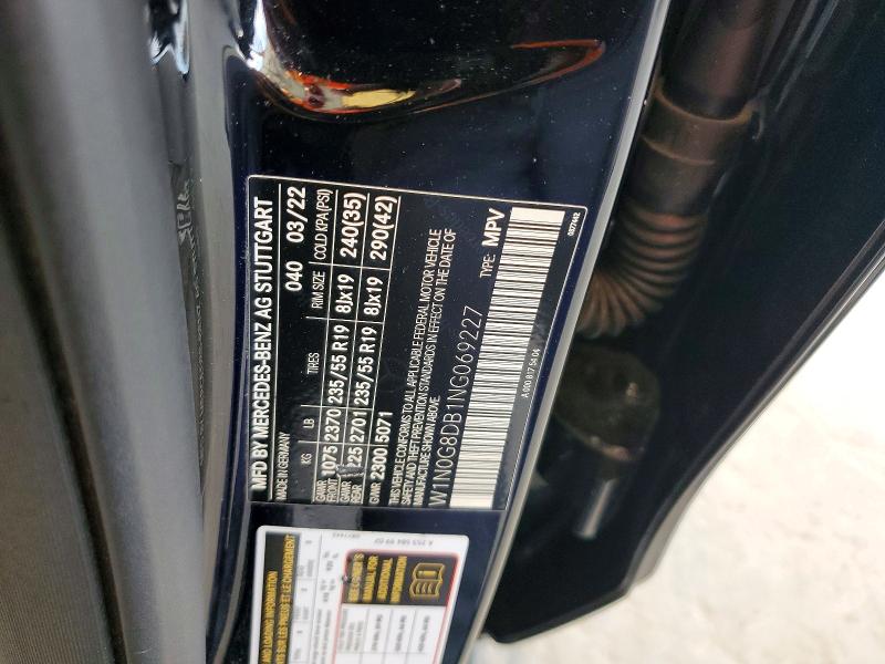 Aukcja sprzedaży 2022 Mercedes-benz Glc, vin: W1N0G8DB1NG069227, numer aukcji: 54193496